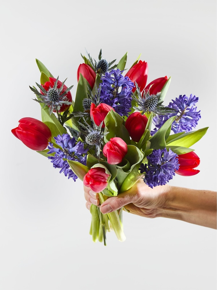 Arena Flowers Spring Promise Tulip and Hyacinths Valentines Fresh Flower Bouquet - Image 4 of 4