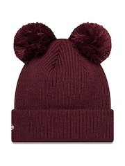 Burgunderrot - New Era Double Pom Knit Beanie - Bild 2 von 2