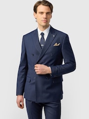 Ted Baker Tailoring Chalk Stripe Blue Jacket - Image 1 of 6