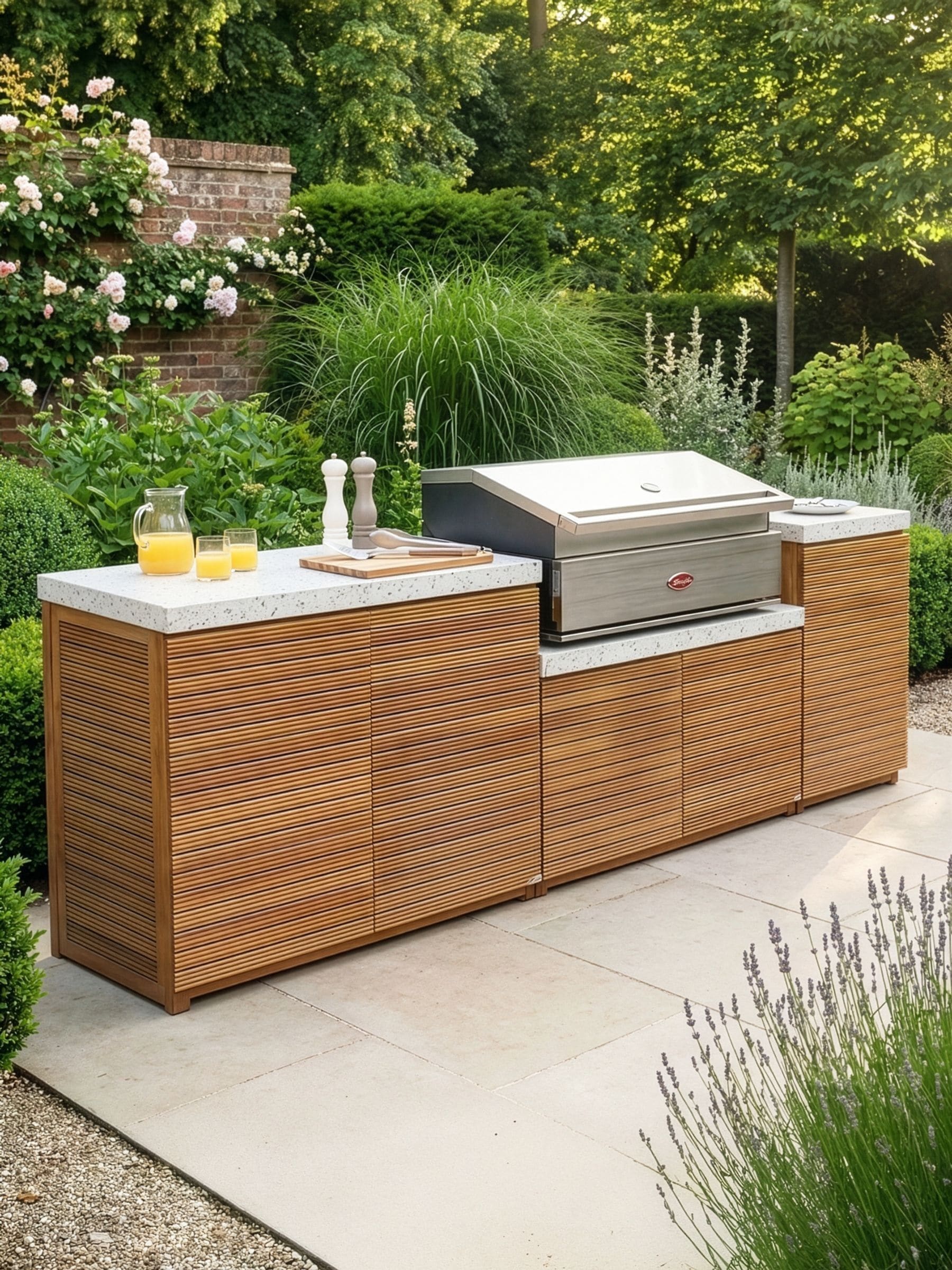 Buy Maze Wood Antigua Medium Outdoor Kitchen with BeefEater 1500