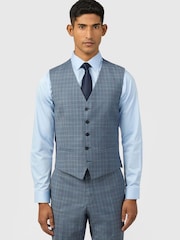 Ted Baker Tailoring Check Blue Waistcoats - Slika 1 od 2