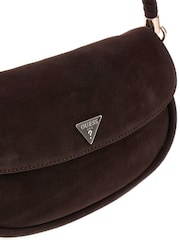 Guess Brown Danya Flap Shoulder Bag - Image 3 of 4