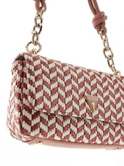 Guess Pink Tessi Flap Shoulder Bag - Image 3 of 4