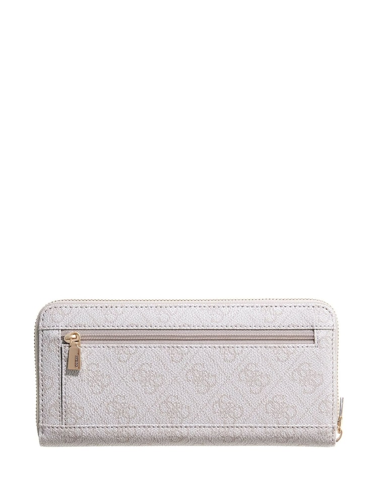 Guess White Laurel II Slg Large Zip Around Purse - Image 2 of 4