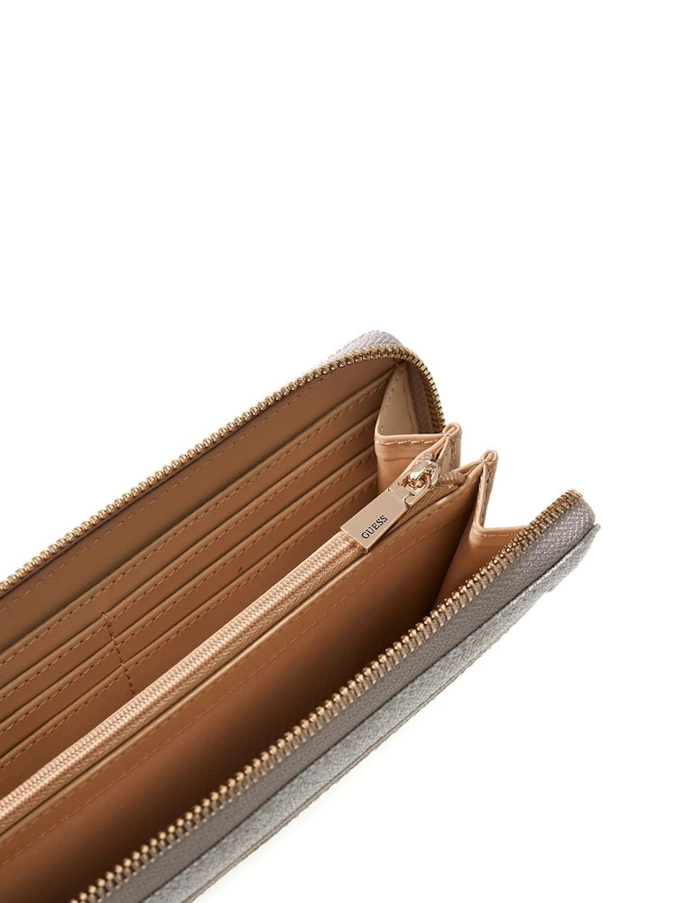 Guess White Laurel II Slg Large Zip Around Purse - Image 4 of 4