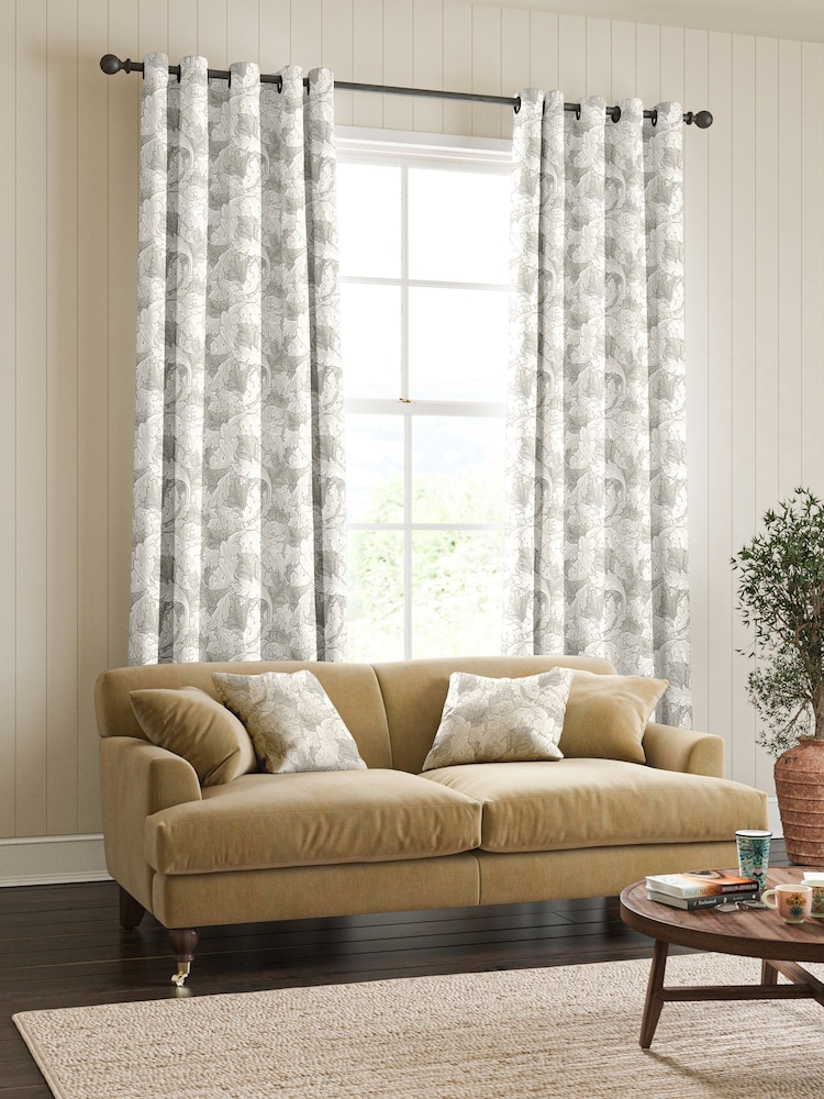 William Morris At Home Smoke Acanthus Made to Measure Curtains - Image 2 of 9