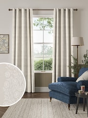 William Morris At Home Linen Blackthorn Woven Stripe Made to Measure Curtains - Image 1 of 9