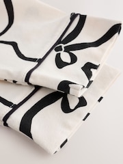 White/Black Bow Jersey Button-Through Pyjamas (3-16yrs) - Image 10 of 10