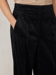Black Cord Wide Leg Trousers - Image 2 of 7