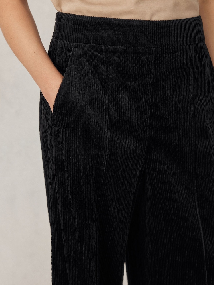 Black Cord Wide Leg Trousers - Image 2 of 7