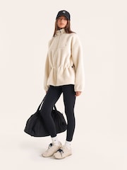 4th & Reckless Lola Drawstring Peplum Zip Through Fleece - תמונה 1 מתוך 6