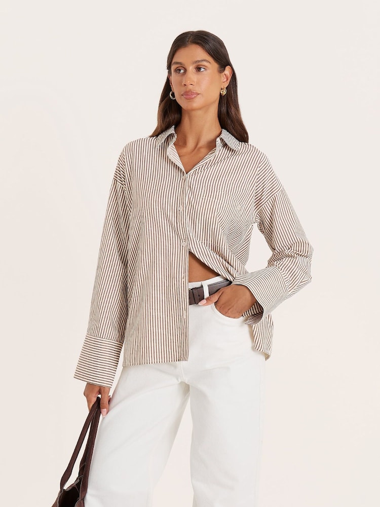 4th & Reckless Brown Frankie Shirt - Image 1 of 8