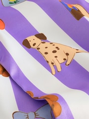 Purple Striped Satin Button Through Pyjamas (3-16yrs) - Image 4 of 4
