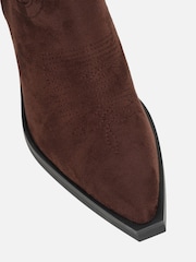 Simmi London Brown Sammy Embroidered Western Boots - Image 3 of 4