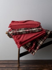 The Set 4 Pack Red Christmas Check/Windowpane Cosy Throws - Image 1 of 6