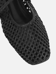 Simmi London Black Cecilia Woven Ballerina Flats - Image 4 of 4