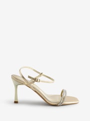 Simmi London Gold Polly Diamante Heeled Sandals - Image 3 of 5