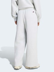 adidas Grey Fleece Wide Leg Joggers - Image 2 of 6