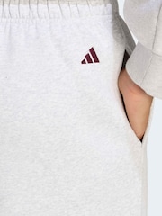 adidas Grey Fleece Wide Leg Joggers - Image 5 of 6