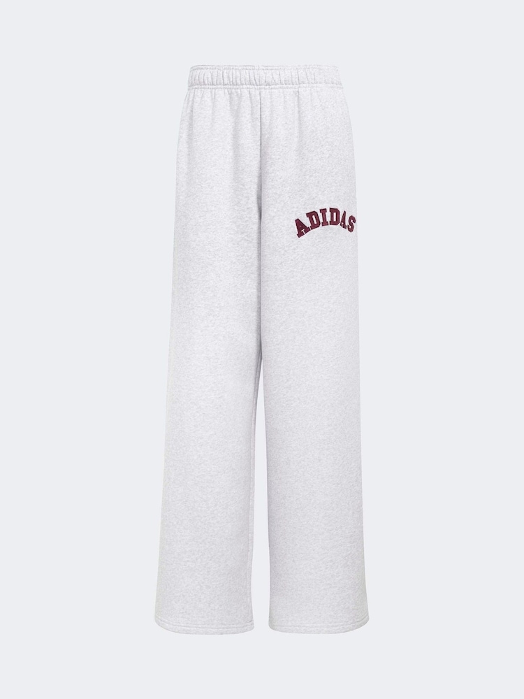 adidas Grey Fleece Wide Leg Joggers - Image 6 of 6 adidas Grey Fleece Wide Leg Joggers - Image 6 of 6