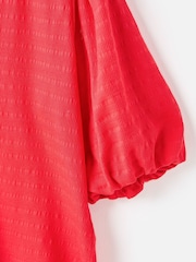 Oliver Bonas Textured Button Up Puff Sleeve Top - תמונה 7 מתוך 8