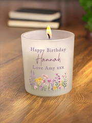 Personalised Wild Flower Jar Candle by PMC - Image 1 of 3