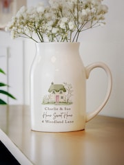 Personalised Country Cottage Jug Vase by PMC - Image 2 of 3