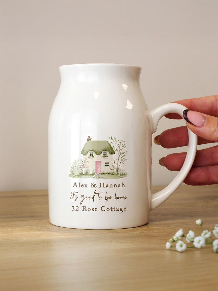 Personalised Country Cottage Jug Vase by PMC - Image 3 of 3