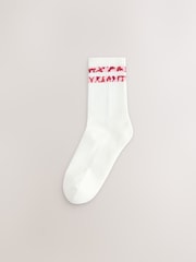 Pink Animal Stripe Cushion Sole Ribbed Sport Ankle With Arch Support Socks 3 Pack - Image 3 of 6