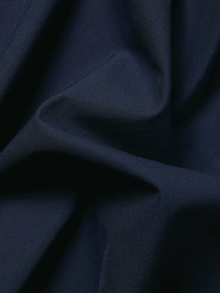 Charles Tyrwhitt Dark Blue Stripe Stretch Washed Poplin Shirt - Image 5 of 5