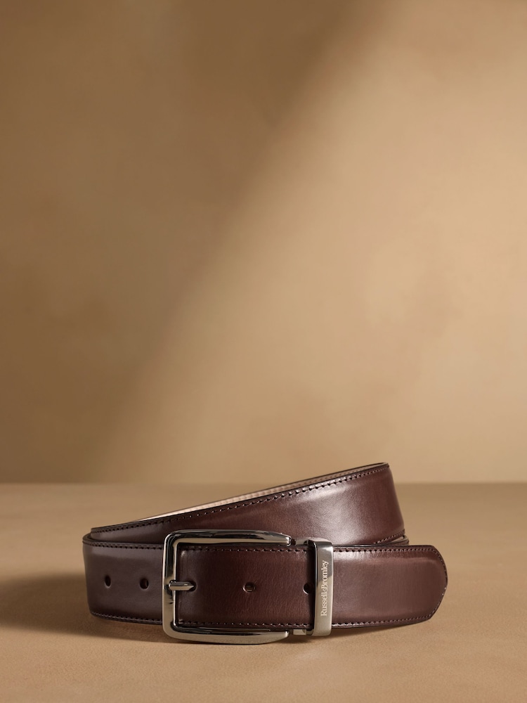 Russell & Bromley Brown Leather Tango Classic Buckle Belt - Image 1 of 4