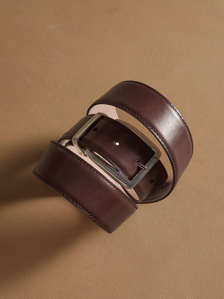 Russell & Bromley Brown Leather Tango Classic Buckle Belt - Image 2 of 4
