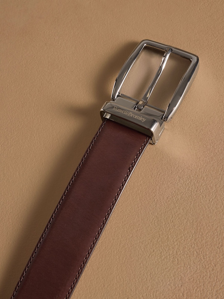 Russell & Bromley Brown Leather Tango Classic Buckle Belt - Image 4 of 4