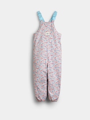 JoJo Maman Bébé Stone Ditsy Floral Waterproof Fleece-Lined Dungarees - Image 1 of 4
