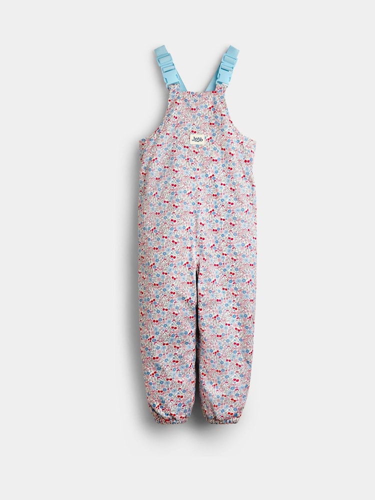 JoJo Maman Bébé Stone Ditsy Floral Waterproof Fleece-Lined Dungarees - Image 1 of 4