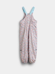 JoJo Maman Bébé Stone Ditsy Floral Waterproof Fleece-Lined Dungarees - Image 2 of 4