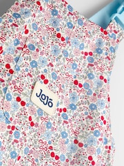 JoJo Maman Bébé Stone Ditsy Floral Waterproof Fleece-Lined Dungarees - Image 3 of 4