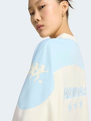 adidas Originals Light Blue Hockey Jersey Dress - Image 4 of 6