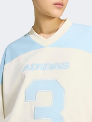 adidas Originals Light Blue Hockey Jersey Dress - Image 5 of 6