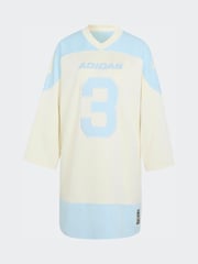 adidas Originals Light Blue Hockey Jersey Dress - Image 6 of 6