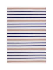Origin Rugs Cream Washable Coastal Stripe Rug - Image 2 of 5