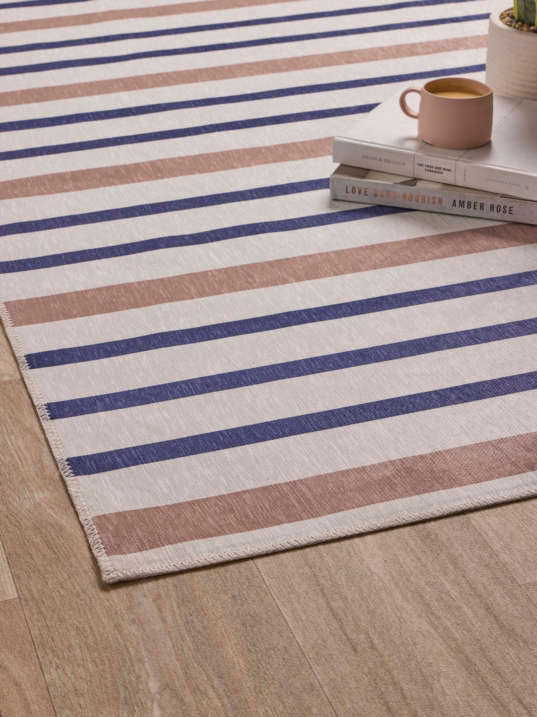 Buy Origin Rugs Cream Washable Coastal Stripe Rug from the Next UK ...