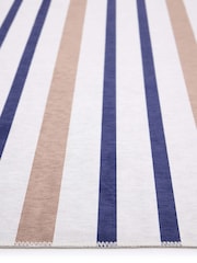 Origin Rugs Cream Washable Coastal Stripe Rug - Image 4 of 5