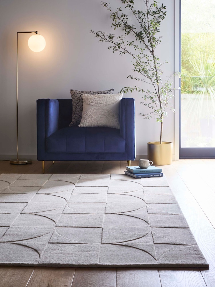 Origin Rugs Cream Penny Rug - Image 1 of 6