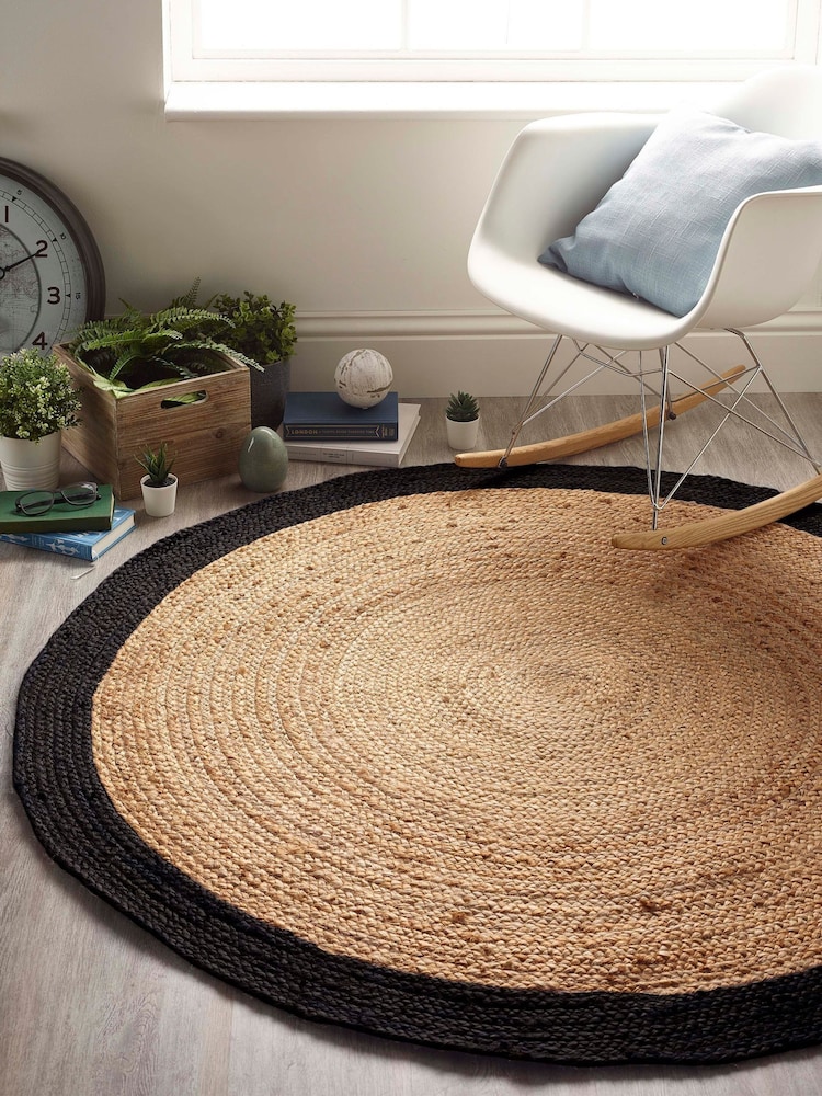 Origin Rugs Black Jute Border Rug - Image 1 of 3 Origin Rugs Black Jute Border Rug - Image 1 of 3