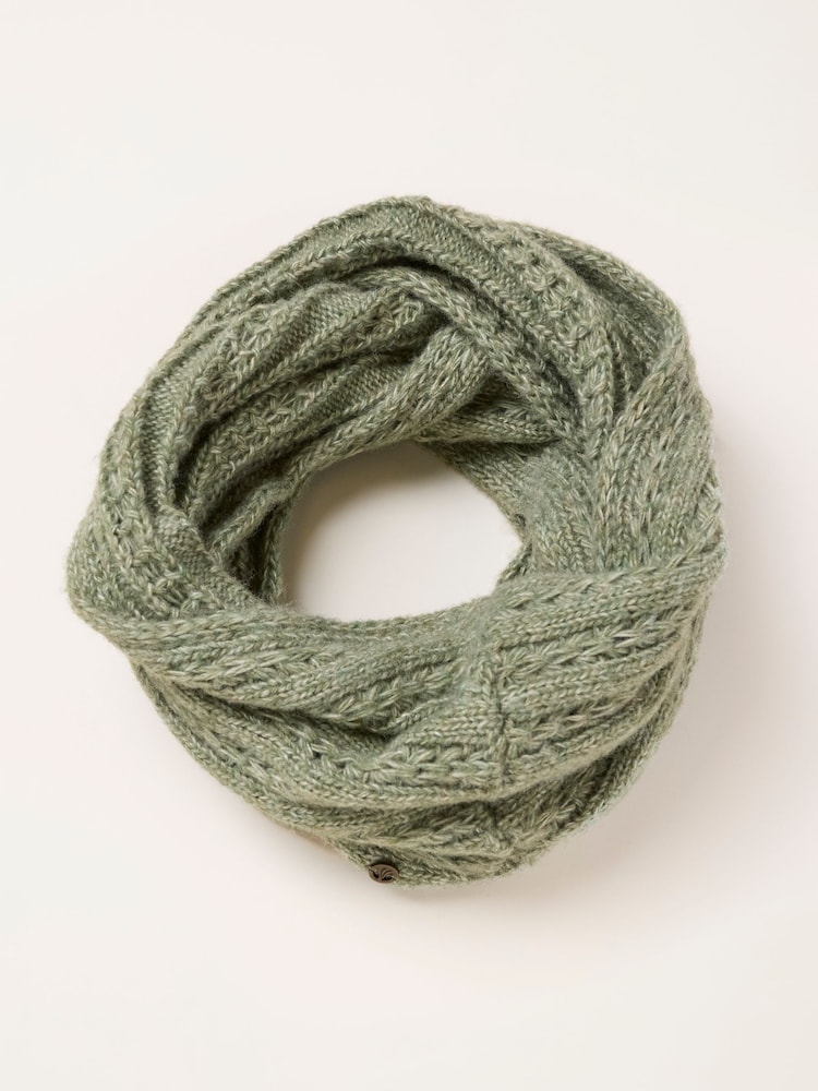 FatFace Green Pointelle Snood - Image 1 of 3