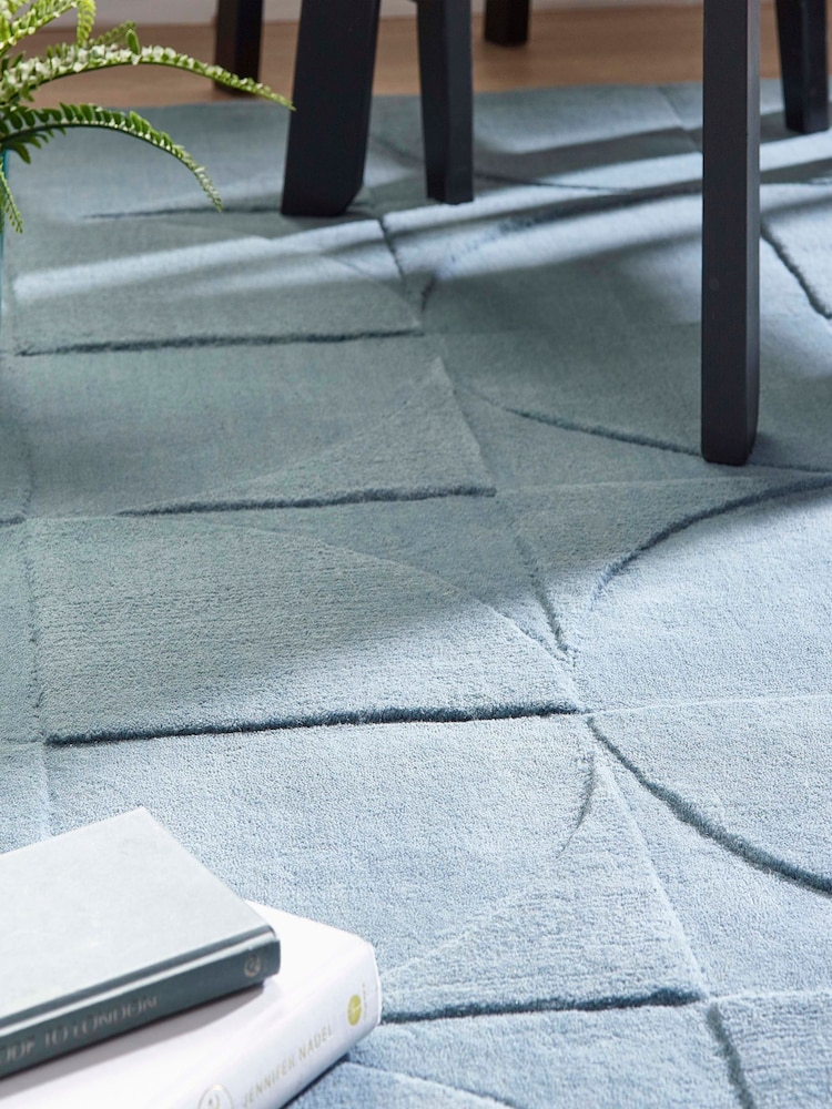 Origin Rugs Steel Blue Penny Rug - Image 2 of 5