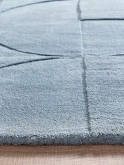 Origin Rugs Steel Blue Penny Rug - Image 4 of 5