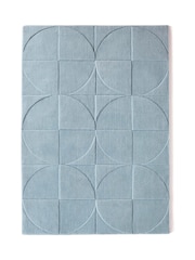 Origin Rugs Steel Blue Penny Rug - Image 5 of 5