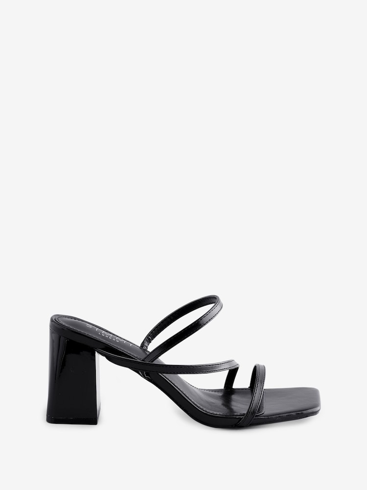 Simmi London Black Manzi Slingback Block Heeled Sandals - Image 2 of 5
